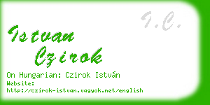 istvan czirok business card