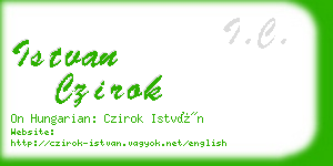 istvan czirok business card